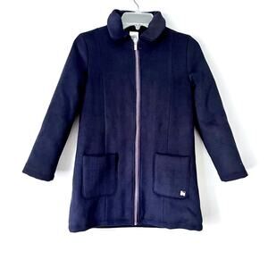 Carrement Beau girls designer  navy wool blend pea coat size 10
